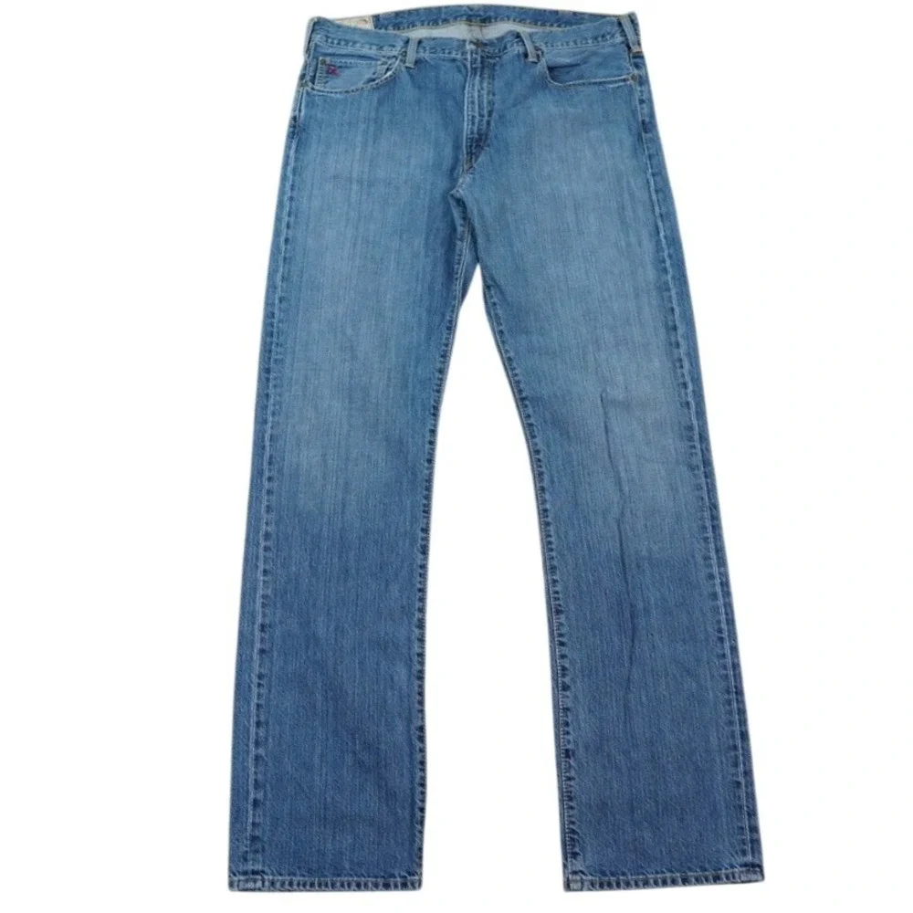Polo‎ Ralph Lauren Hampton Jeans Men 38Tx36 Blue Tall Straight RL Logo Western